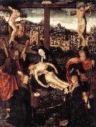 CORNELISZ VAN OOSTSANEN, Jacob Crucifixion with Donors and Saints fdg oil painting artist